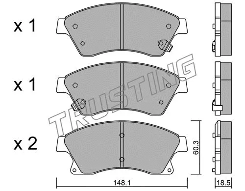 Brake Pad Set, disc brake (855.0)