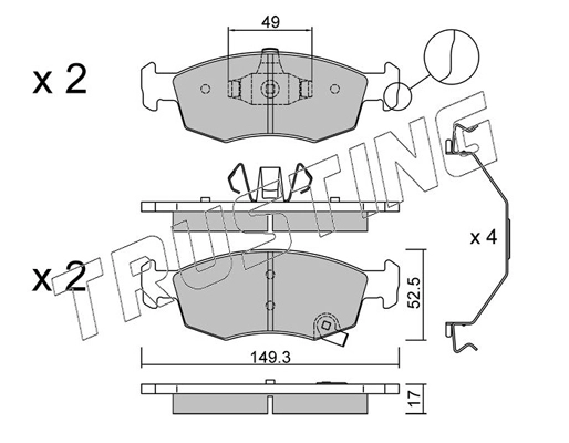 Brake Pad Set, disc brake (283.6)