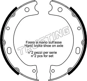 Brake Shoe Set, parking brake (067.191)