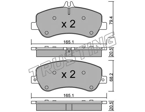 Brake Pad Set, disc brake (841.0)