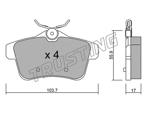 Brake Pad Set, disc brake (872.0)