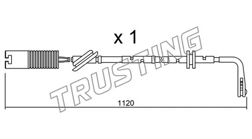 Warning Contact, brake pad wear (SU.124)