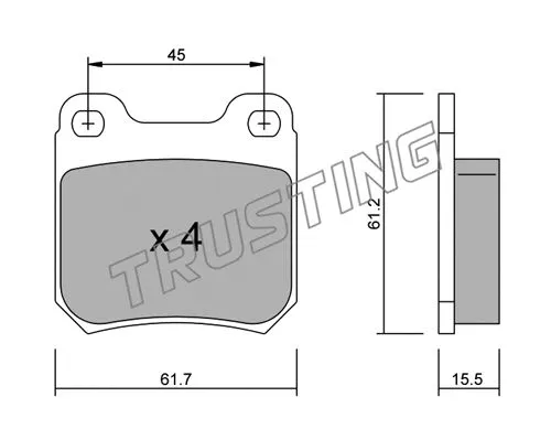 Brake Pad Set, disc brake (284.0)