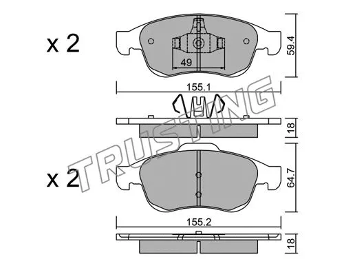 Brake Pad Set, disc brake (833.0)