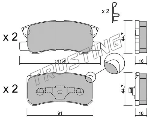 Brake Pad Set, disc brake (415.1)
