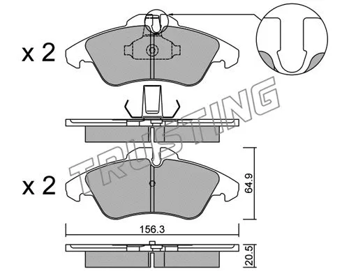 Brake Pad Set, disc brake (265.1)