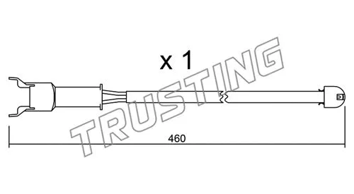Warning Contact, brake pad wear (SU.088)