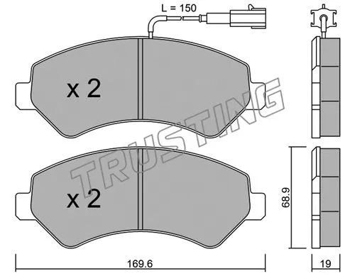 Brake Pad Set, disc brake (725.1)