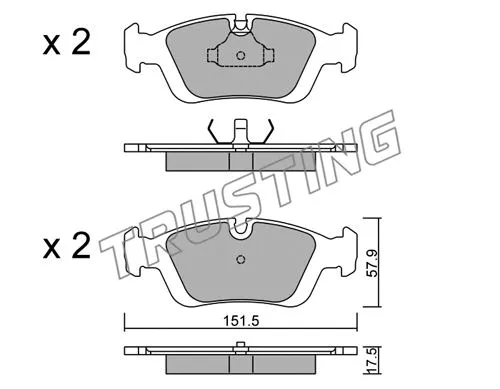 Brake Pad Set, disc brake (126.0)