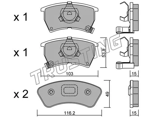 Brake Pad Set, disc brake (395.0)