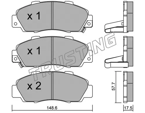 Brake Pad Set, disc brake (307.0)