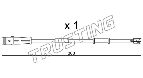 Warning Contact, brake pad wear (SU.320)