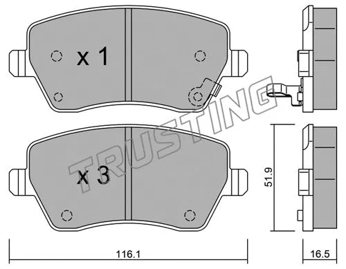 Brake Pad Set, disc brake (501.1)