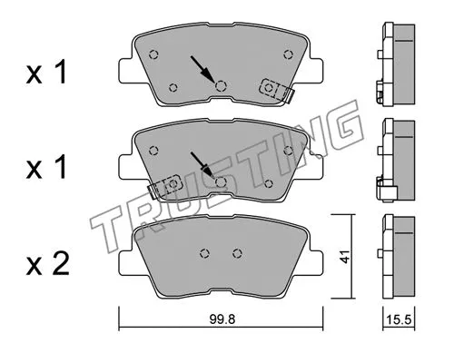Brake Pad Set, disc brake (903.1)