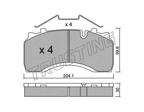 Brake Pad Set, disc brake (606.0)