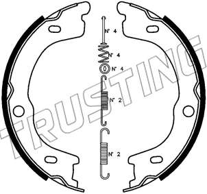 Brake Shoe Set, parking brake (253.740K)
