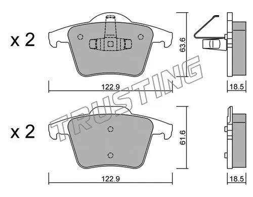 Brake Pad Set, disc brake (704.0)
