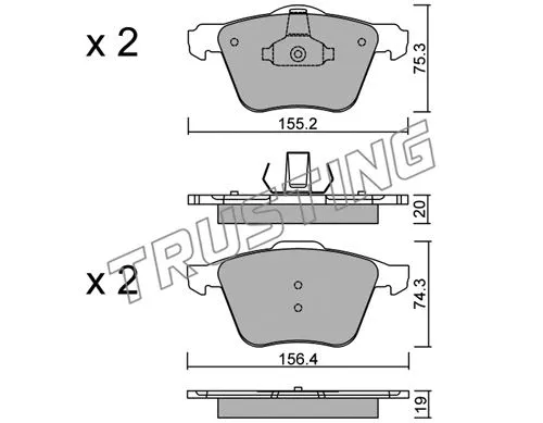 Brake Pad Set, disc brake (615.1)