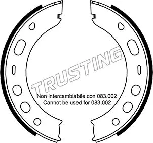 Brake Shoe Set, parking brake (083.001)