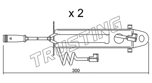 Warning Contact, brake pad wear (SU.173K)