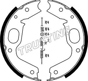 Brake Shoe Set, parking brake (064.176K)