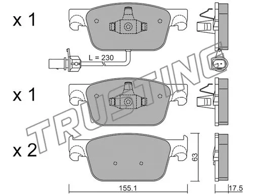 Brake Pad Set, disc brake (1125.0)