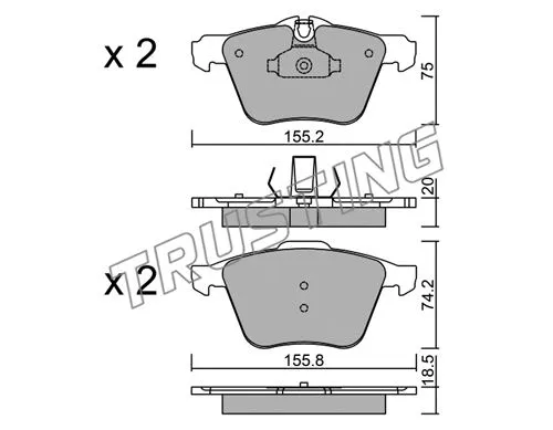 Brake Pad Set, disc brake (852.1)