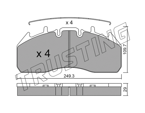 Brake Pad Set, disc brake (825.0)