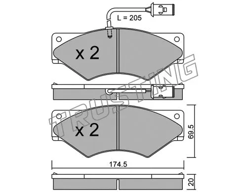 Brake Pad Set, disc brake (866.0)