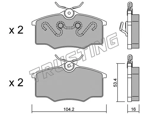 Brake Pad Set, disc brake (553.0)