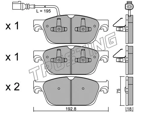Brake Pad Set, disc brake (848.0)