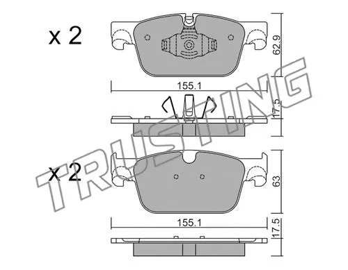 Brake Pad Set, disc brake (1119.0)