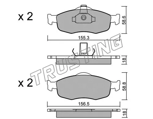 Brake Pad Set, disc brake (148.0)
