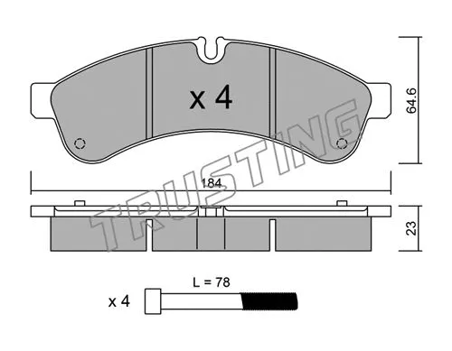 Brake Pad Set, disc brake (868.0)
