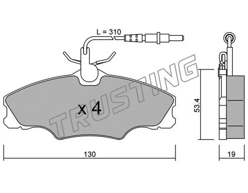 Brake Pad Set, disc brake (222.0)