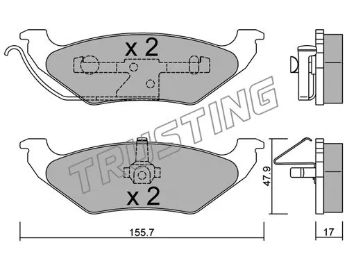 Brake Pad Set, disc brake (640.0)
