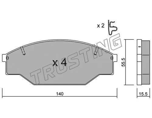 Brake Pad Set, disc brake (236.0)