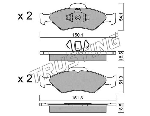 Brake Pad Set, disc brake (324.0)