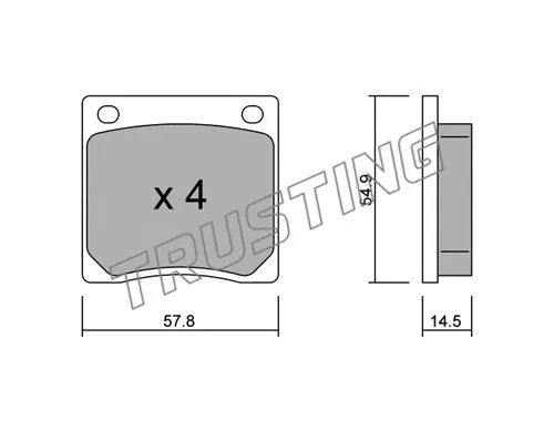 Brake Pad Set, disc brake (238.0)