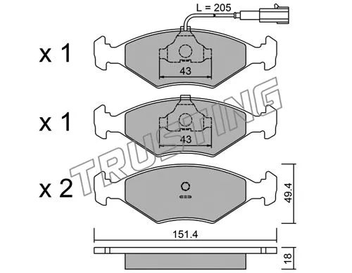 Brake Pad Set, disc brake (059.4)