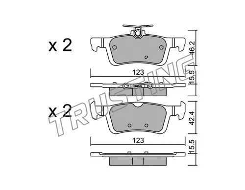 Brake Pad Set, disc brake (1002.0)
