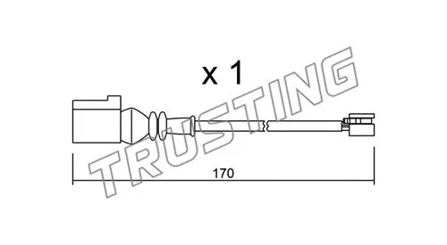 Warning Contact, brake pad wear (SU.289)