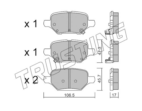 Brake Pad Set, disc brake (1213.0)