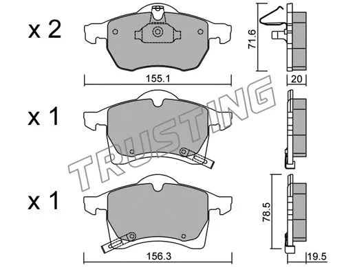 Brake Pad Set, disc brake (267.0)