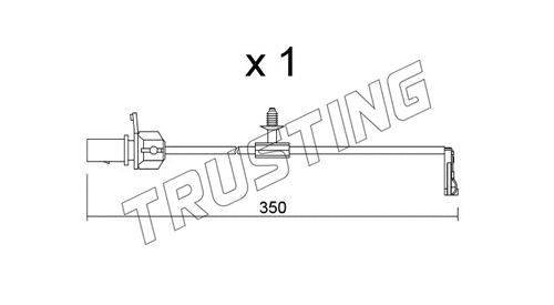 Warning Contact, brake pad wear (SU.380)