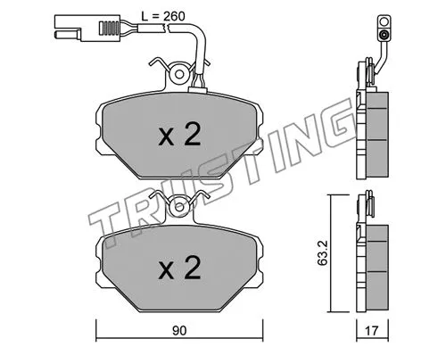Brake Pad Set, disc brake (061.1)