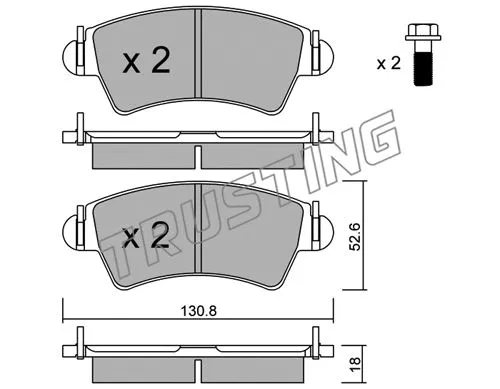 Brake Pad Set, disc brake (322.1)