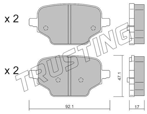 Brake Pad Set, disc brake (1245.0)