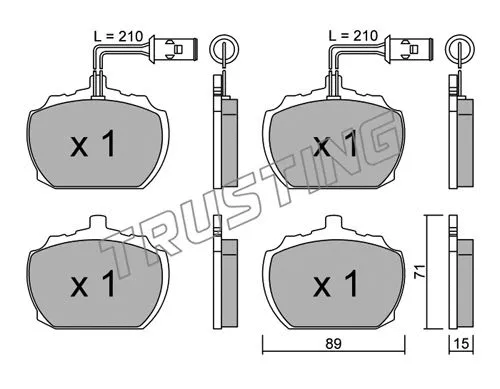 Brake Pad Set, disc brake (694.1)