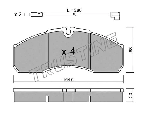 Brake Pad Set, disc brake (594.3W)
